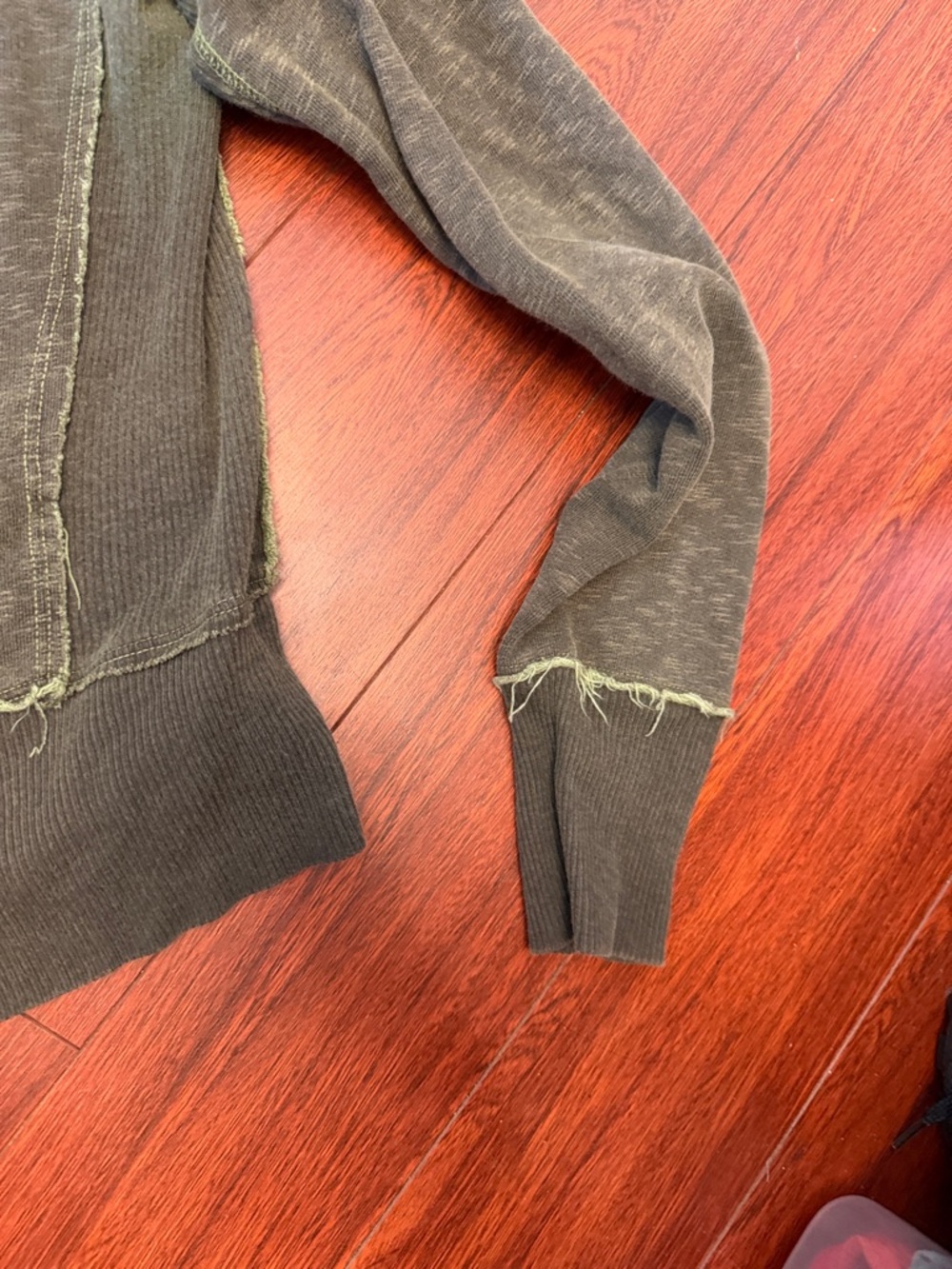 Diesel vintage Olive/Light Green Distressed Zip Hoodie - Picture 5 of 14